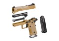 Pistolet Sig Sauer P211 GT4 OR Coyote - widok rozłożony, zamek, lufa, chwyt i magazynek