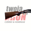 Bok Merkel 200E, kal. 12/70 - zbliżenie na kolbę i chwyt pistoletowy z drewna orzechowego
