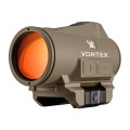 Kolimator Vortex Crossfire II Solar Red Dot Tan widok od przodu na lewy bok