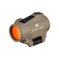 Kolimator Vortex Crossfire II Solar Red Dot Tan widok od góry na lewy bok