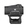 Kolimator Vortex Crossfire II Solar Green Dot widok z montażem na lewy bok