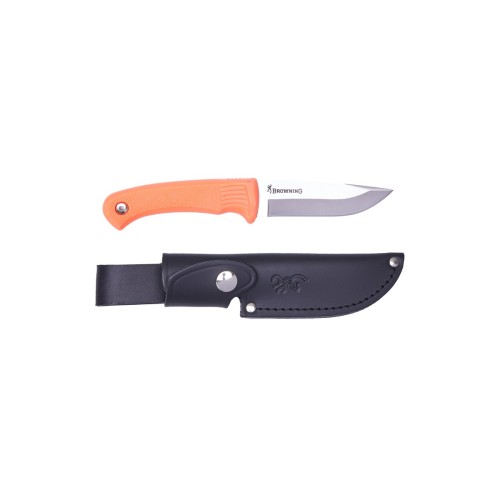 Nóż Browning Pro Hunter Fixed Rubber Fluo widok od góry plus futerał