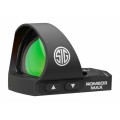 Kolimator Sig Sauer Romeo 3MAX Pro - widok pod kątem, szkło celownika i logo SIG