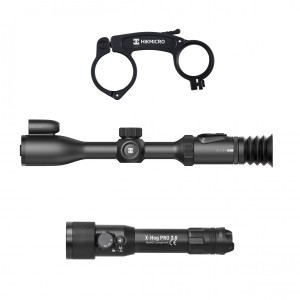 Celownik noktowizyjny noktowizor HIKMICRO Alpex A50PL PRO LRF z uchwytem pod IR + iluminator laserowy X-hog Pro