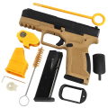 Pistolet Reximex TRX9 Desert Sand - z akcesoriami: magazynek, ładownik, szczotka do lufy, blokada i narzędzia