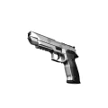 Pistolet Steyr Arms ATC Base  - widok z prawej strony, srebrny zamek z oknem wyrzutowym i czarny chwyt