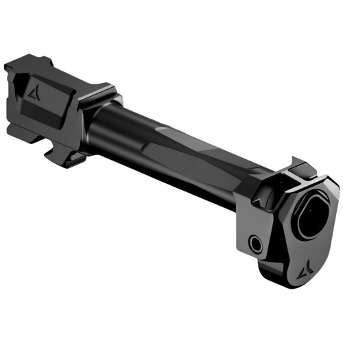 Lufa z kompensatorem Radian Weapons Ramjet + Afterburner do Ruger RXM czarna - widok pod kątem na kompensator i komorę