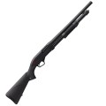 Strzelba Winchester SXP Defender - widok z prawej strony, czarna kolba syntetyczna i lufa