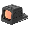 Kolimator Holosun EPS Carry Green Dot 2 MOA - widok z przodu pod kątem, lewa strona z przyciskami jasności