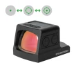 Kolimator Holosun EPS Carry MRS Green Dot Solar Panel - widok z przodu pod kątem i ikony trzech trybów siatki MRS