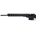 Karabin Tikka T3x Tact A1 LH leworęczny - widok z lewej strony, zbliżenie na lufę i szynę M-LOK