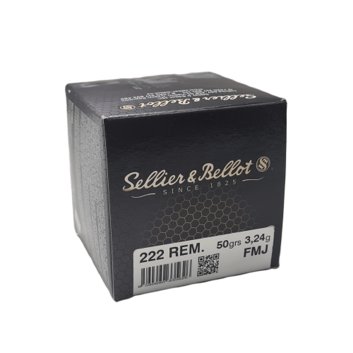 Amunicja Sellier&Bellot 222 Rem. FMJ 3,24 g - widok z przodu