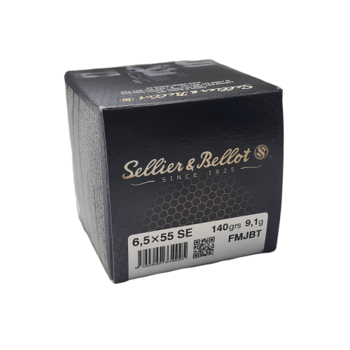 Amunicja Sellier&Bellot 6,5 x 55 SE FMJBT 9,1 g - widok z przodu