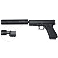 Moderator dźwięku "Tłumik" Łuszczek PISTOL HUSH-TAC - widok z prawego boku
