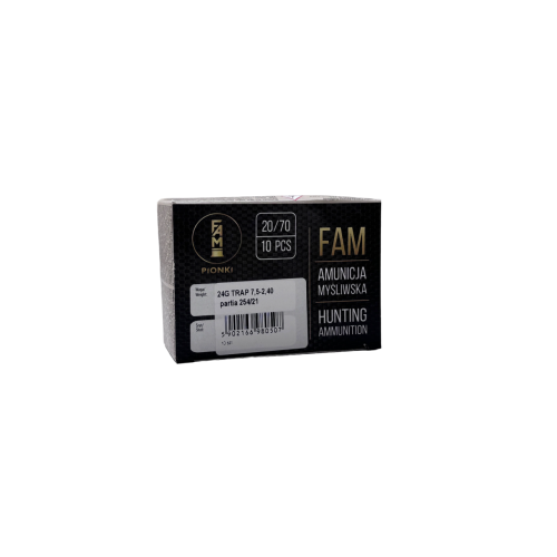 Amunicja FAM Pionki 20/70 Trap "7,5" 24 g – widok opakowania