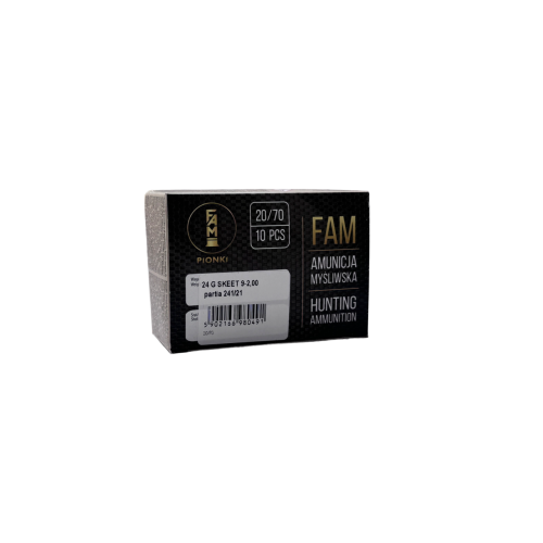 Amunicja FAM Pionki 20/70 Skeet "9,5" 24 g – widok opakowania