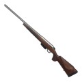 Sztucer Tikka T3x Varmint Stainless - widok z drugiej strony, kolba orzechowa i lufa nierdzewna