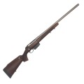 Sztucer Tikka T3x Varmint Stainless - karabin z kolbą orzechową i lufą nierdzewną, widok z boku