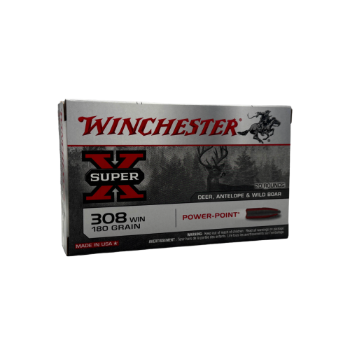 Amunicja Winchester .308 Win. Super X Power Point 11,7 g - widok z przodu