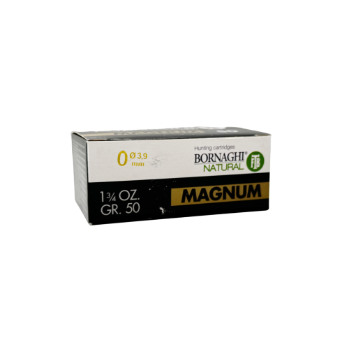 Amunicja Bornaghi Natural 12/76 Magnum "0" 50 g - widok z przodu pod kątem