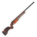 Sztucer Tikka T3x Sporter ST - karabin z pomarańczową kolbą laminatową, widok z boku