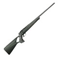 Sztucer Blaser R8 Professional Success – widok z lewej strony z szarym łożem syntetycznym