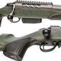 Sztucer Tikka T3x Super Varmint - zbliżenie na chwyt pistoletowy z cynglem i zamek z szyną Picatinny