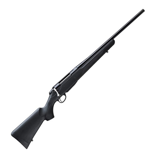 Sztucer Tikka T3x Lite Compact - karabin z czarną kolbą syntetyczną, widok z boku