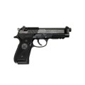 Beretta 92 A1 - pistolet 9mm, widok z lewej, czarne wykończenie, listwa picatinny