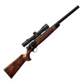 Blaser R8 Silence – widok ogólny sztucera myśliwskiego z tłumikiem dźwięku R8 Silence