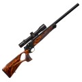 Blaser R8 Success Silence Leather – widok ogólny sztucera R8 Success z tłumikiem Silence