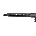 Karabin samopowtarzalny LFA LF556 Battle Rifle Lite - zbliżenie na wylot lufy z tłumikiem płomieni i przedni chwyt M-LOK
