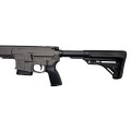 Karabin samopowtarzalny LFA LF556 Battle Rifle Lite - zbliżenie na dolną komorę zamkową z bezpiecznikiem, magazynkiem i chowaną kolbą