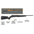 Sztucer Steyr Arms Monobloc - schemat z opisem cech technicznych broni