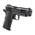 Pistolet Hammerli Arms Forge H1 – widok od przodu, lufa skierowana w stronę obiektywu