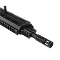 Mauser M15 TacOps Super Set - zbliżenie na wylot lufy z tłumikiem płomieni i szyną M-LOK