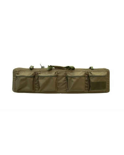 Oliwkowy pokrowiec na broń długą Garbacz Tactical 1 Green z czterema zewnętrznymi kieszeniami i panelem velcro