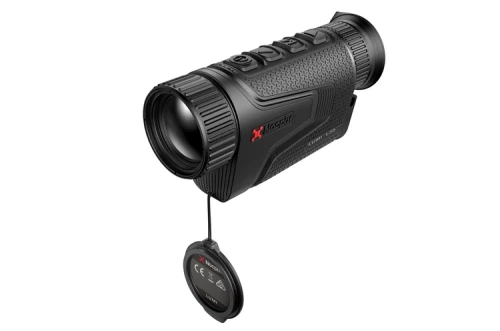 Monokular termowizyjny Nocpix Lumi L35 widok na lewy bok z otwartą klapką