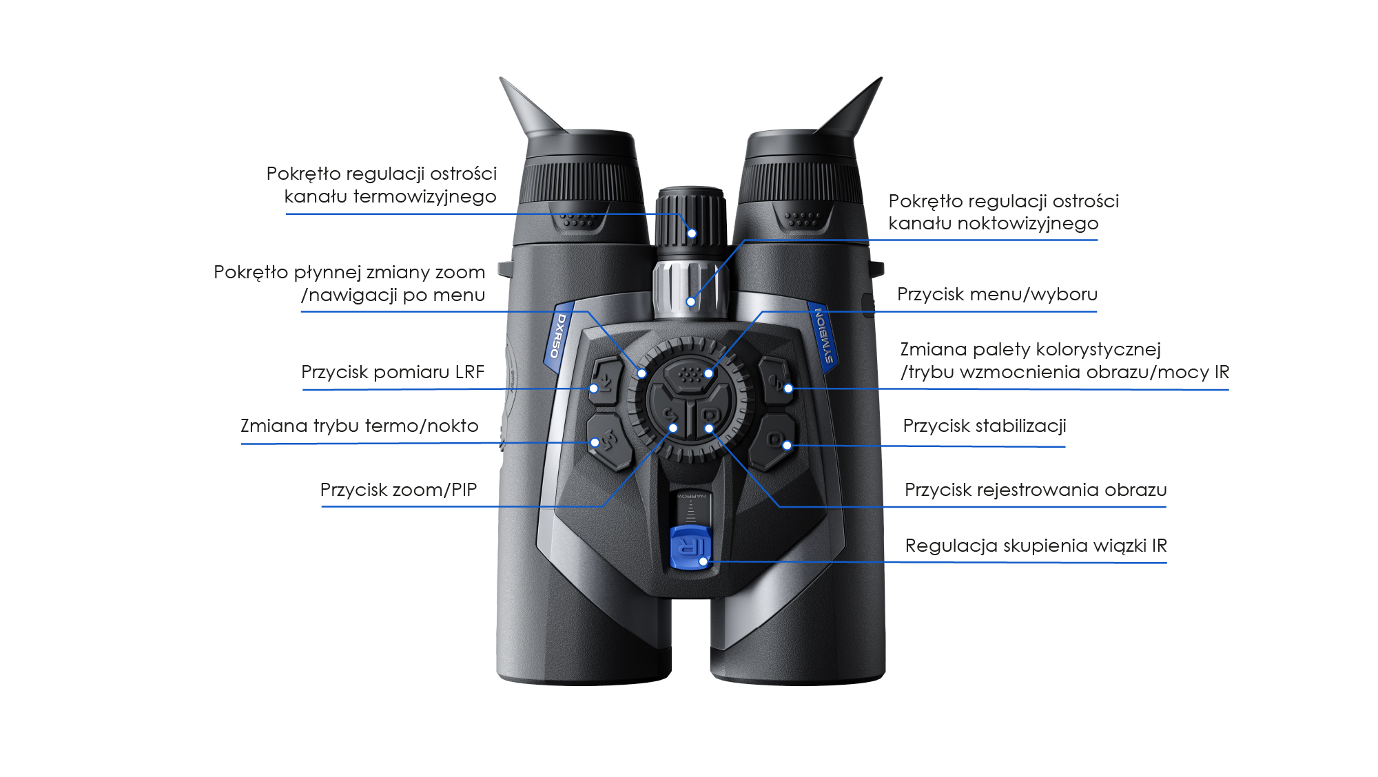 Pulsar Symbion LRF DXR50 przyciski