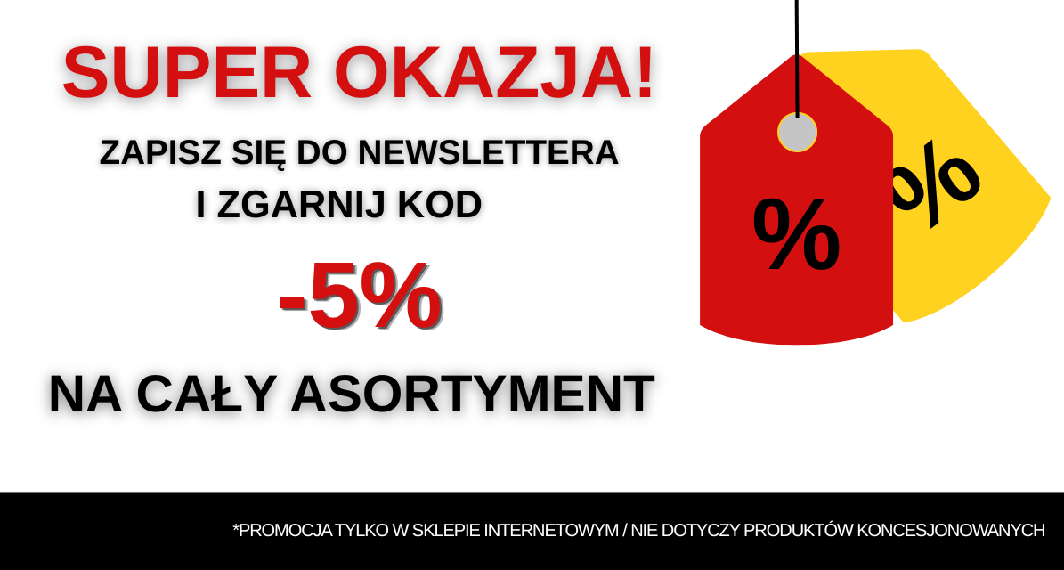 - 5 PROCENT NA CAŁY ASORTYMENT KOD RABAT